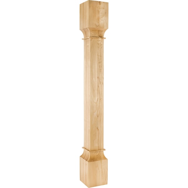 Hardware Resources 5" Wx5"Dx42"H Rubberwood Square Post P35-5-42-RW - main